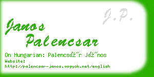 janos palencsar business card